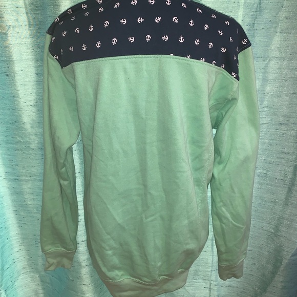 Mint and navy blue pullover with Anchors design - Picture 4 of 6